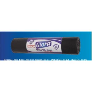 Glora Jumbo Profesyonel Endüstriyel Boy Çöp Torbası 80×110 (90 L)